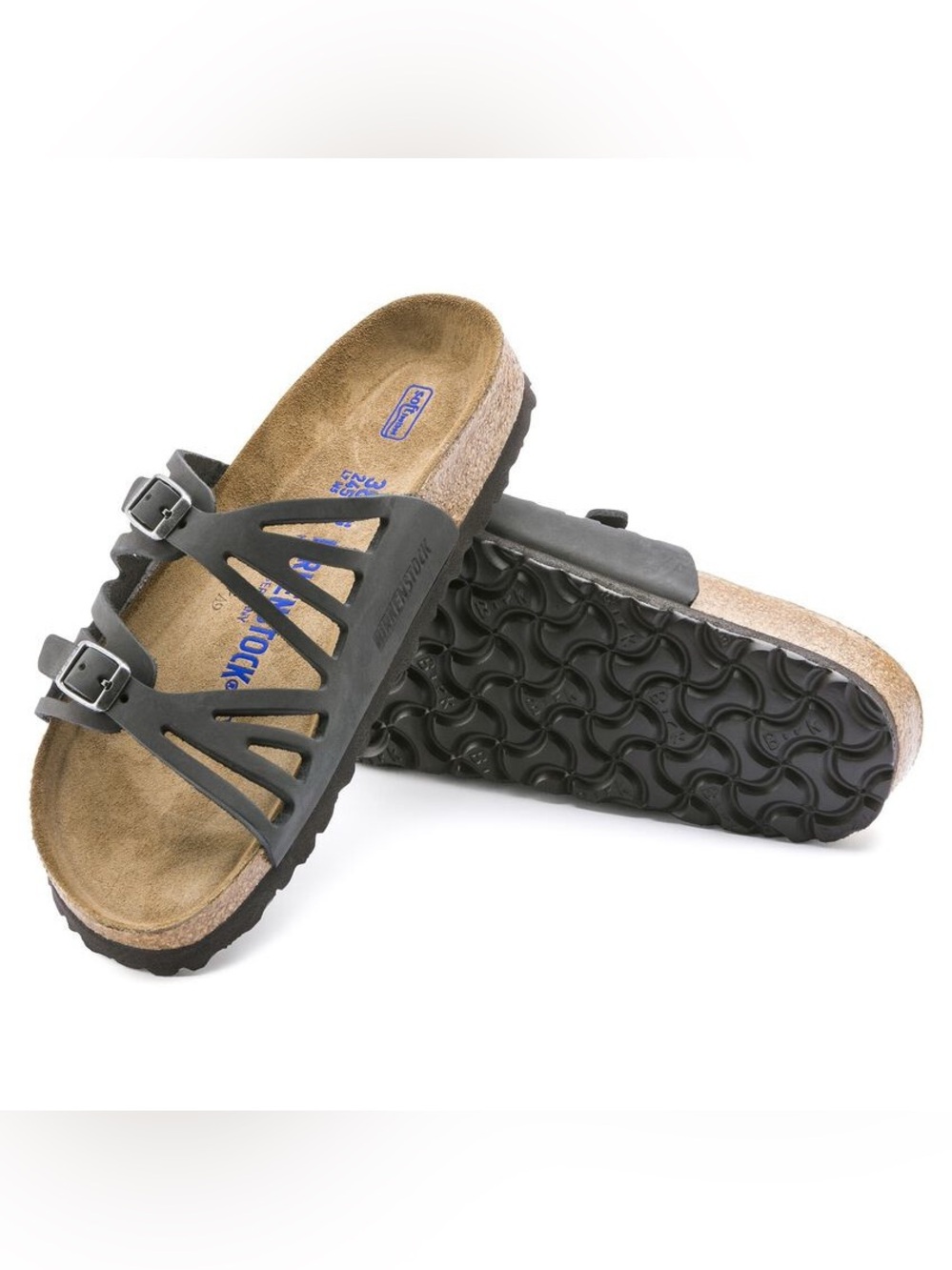 Birkenstock π
Granada Black Oiled Leather Soft Footbed Sandal Slide 39 Wmns 8 - Picture 1 of 12